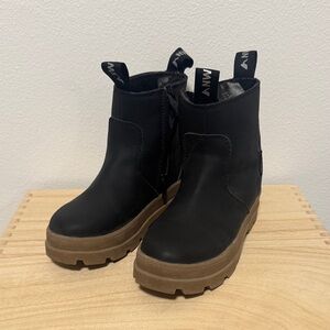 H&M Black Kids Boots with Tan Sole